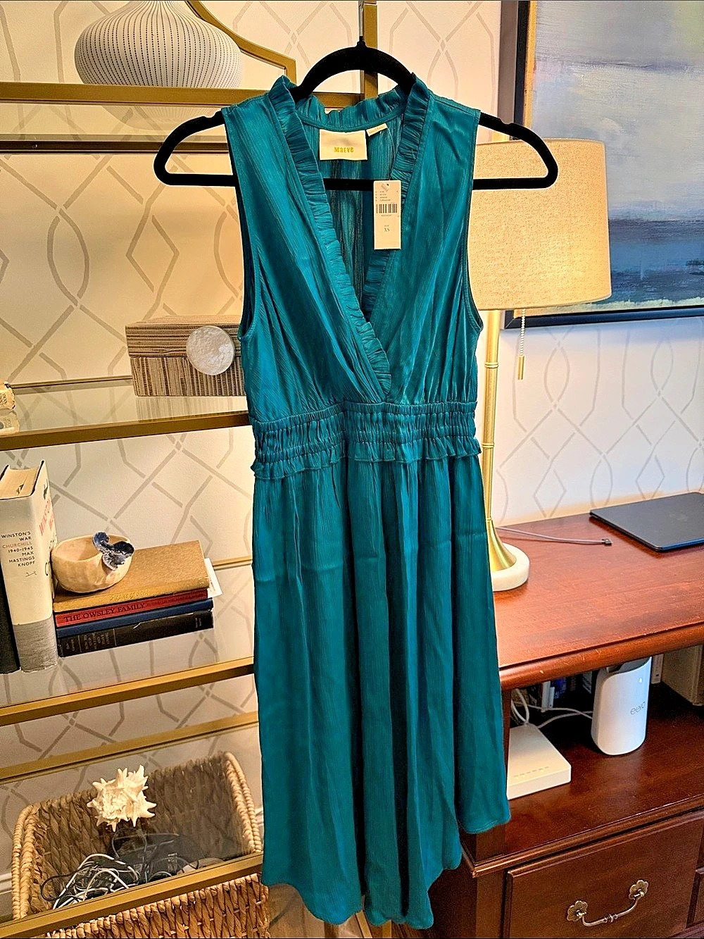 Anthropologie Sleeveless Maxi Dress in Blue Like New